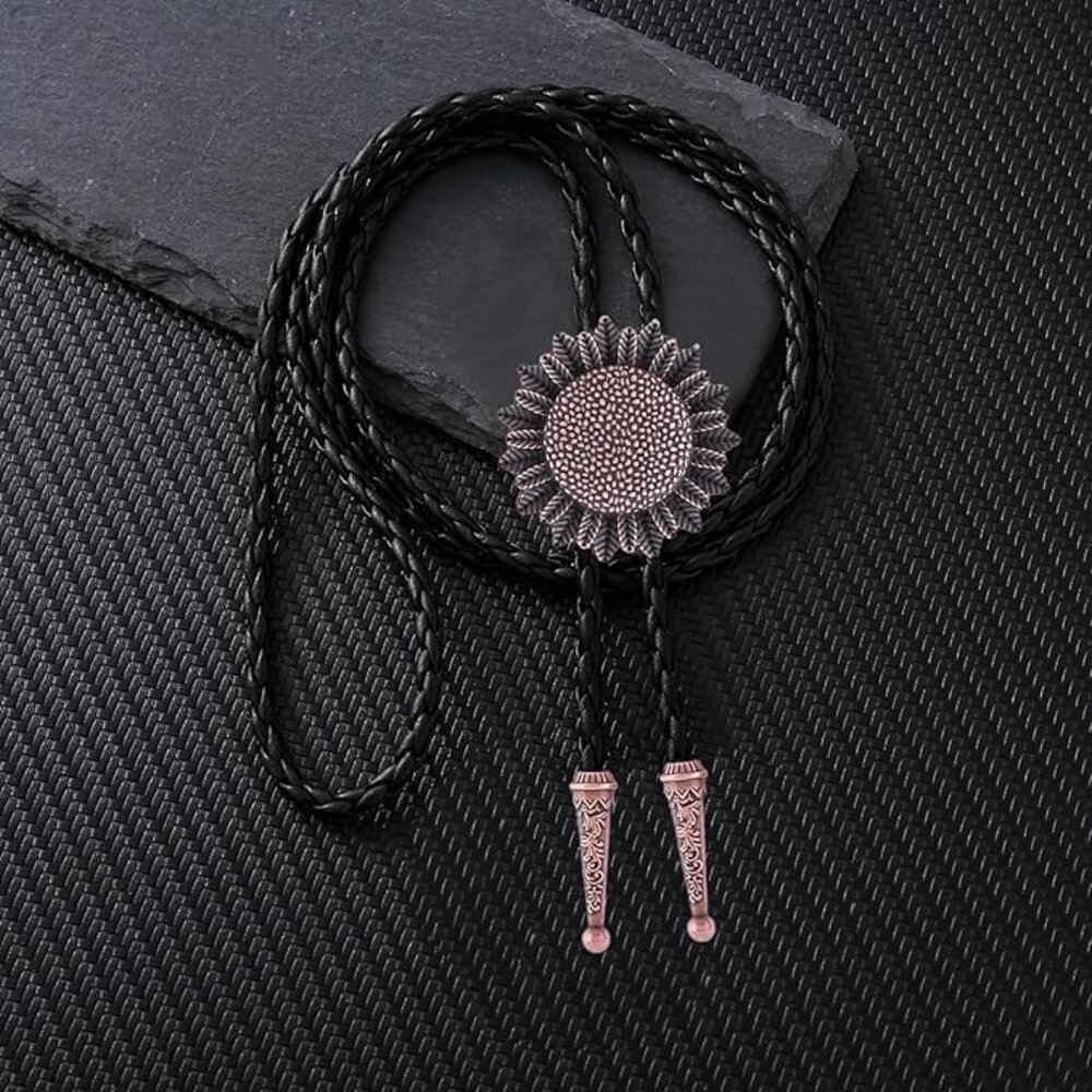 Western Cowboy Sunflower Bolo Tie
